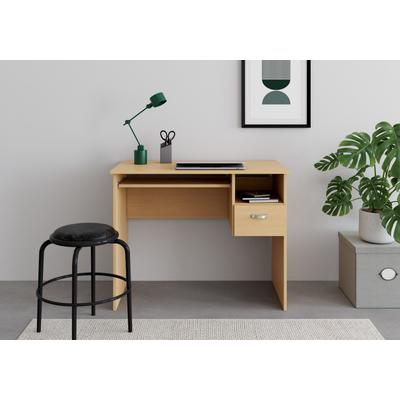 Schreibtisch VOGL MÖBELFABRIK "Flo", braun (buchefarben), B:91cm H:72cm T:50cm, Tische, Schreibtisch
