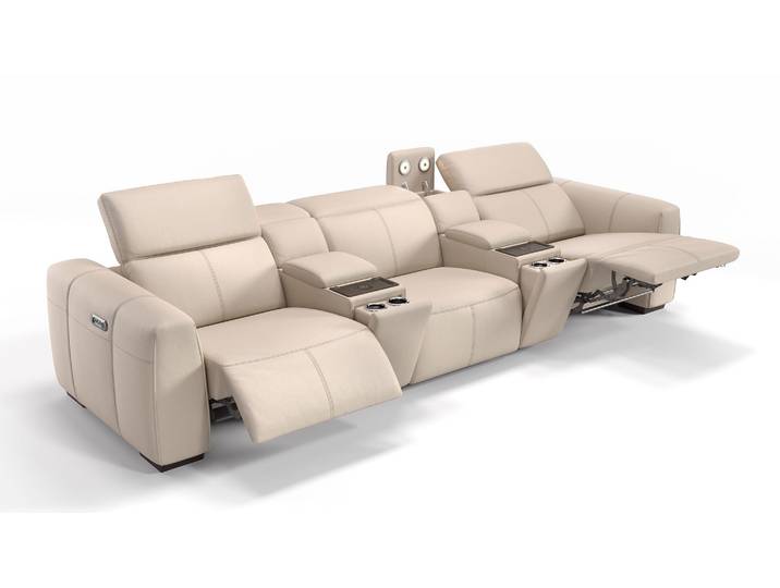 Leder Relaxsofa MILLESIMO + Sitzheizung 3-Sitzer Kinosofa