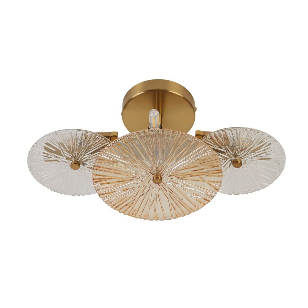 Searchlight Wagon Wheel Plafondlamp - Goud/Messing