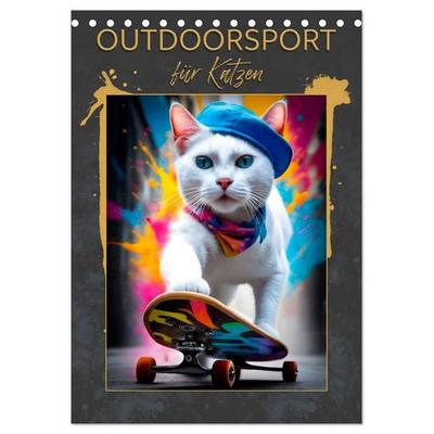 Outdoorsport für Katzen (Tischkalender 2027 DIN A5 hoch), CALVENDO Monatskalender