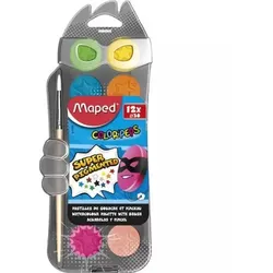 MAPED: Color Peps Aquarellkasten mit Pinsel - 30 mm, 12 Stk.