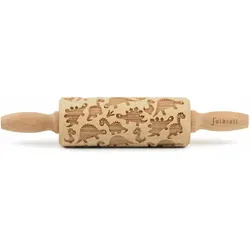 Folkroll Dinosaurier, junior, 23 cm, Wallholz, Braun