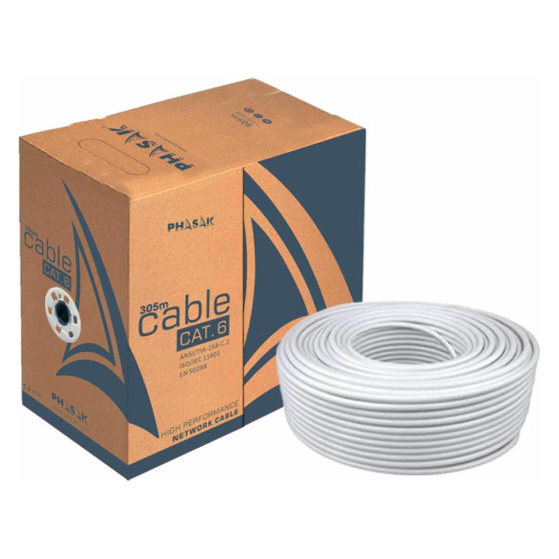 Phasak PHR 6301 Netzwerkkabel Grau 305 m Cat6 U/UTP (UTP) (CAT6, 305 m) (PHR 6301)