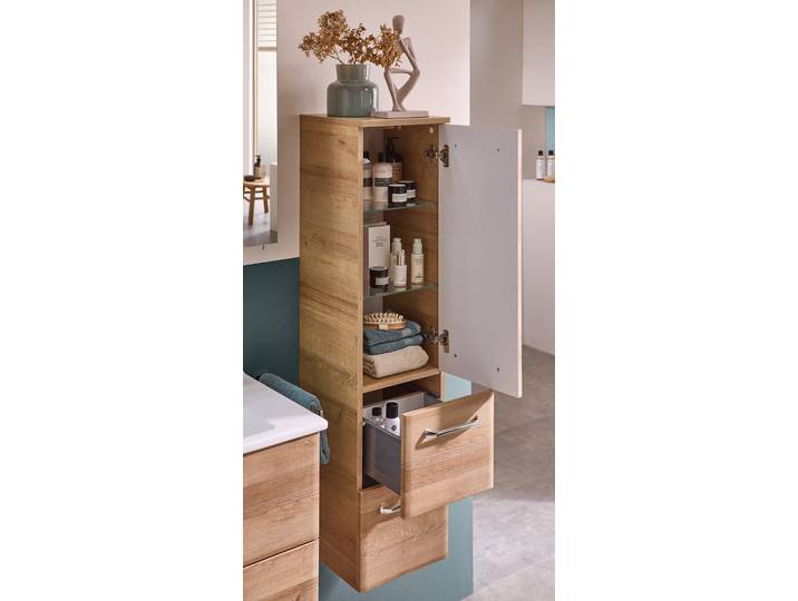 Armoire mi-haute Quickset 318 30 x 123 x 33cm Marron