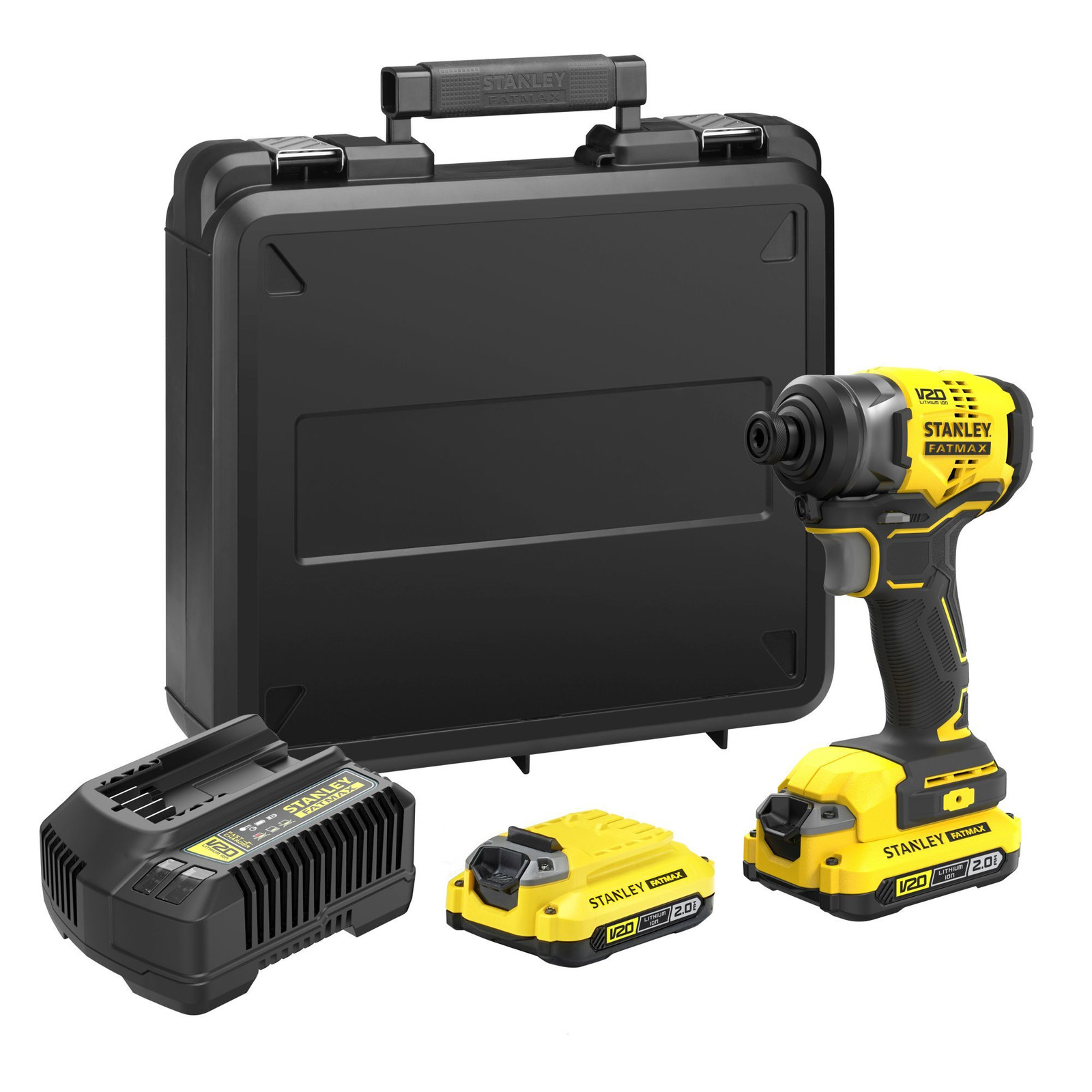 Stanley SFMCF810D2K-QW Accuschroefboormachine met pistolgreep, borstelloos, Zwart/Geel