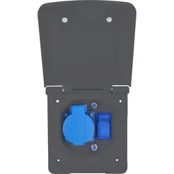 Schwabe Caravan-Vorzelt Multifunktionsdose inkl 1x Schutzkontaktsteckdose 230 V / 2x SAT-Steckdosen / 1x USB-A / 1x USB-C anthrazit