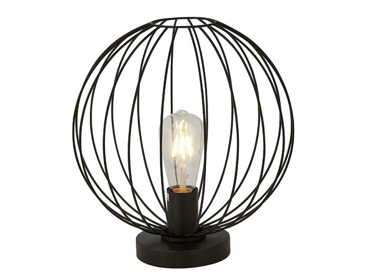 Lampe Rondo 30 x 33 x 30cm Noir Acier verni E27