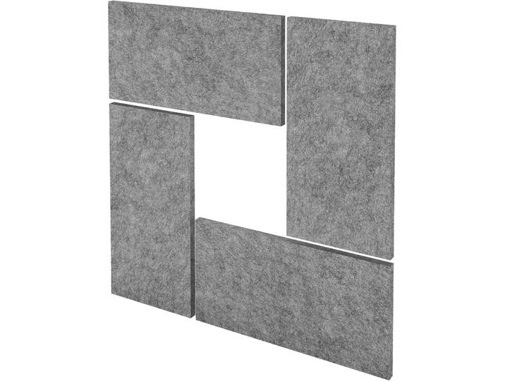 Akustik-Wandelement Office grau Vlies B 65 cm T 2.5 H 33 cm - Akustik-Wandelement