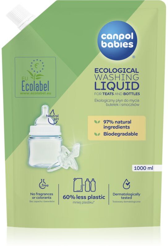 Canpol babies Ecological Washing Liquid nettoyant pour accessoires de bébé recharge 1000 ml