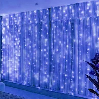Uplift Picks Radiant USB Curtain Fairy Lights With Remote For Effortless Home Ambiance blue 6x3 M 600 Leds