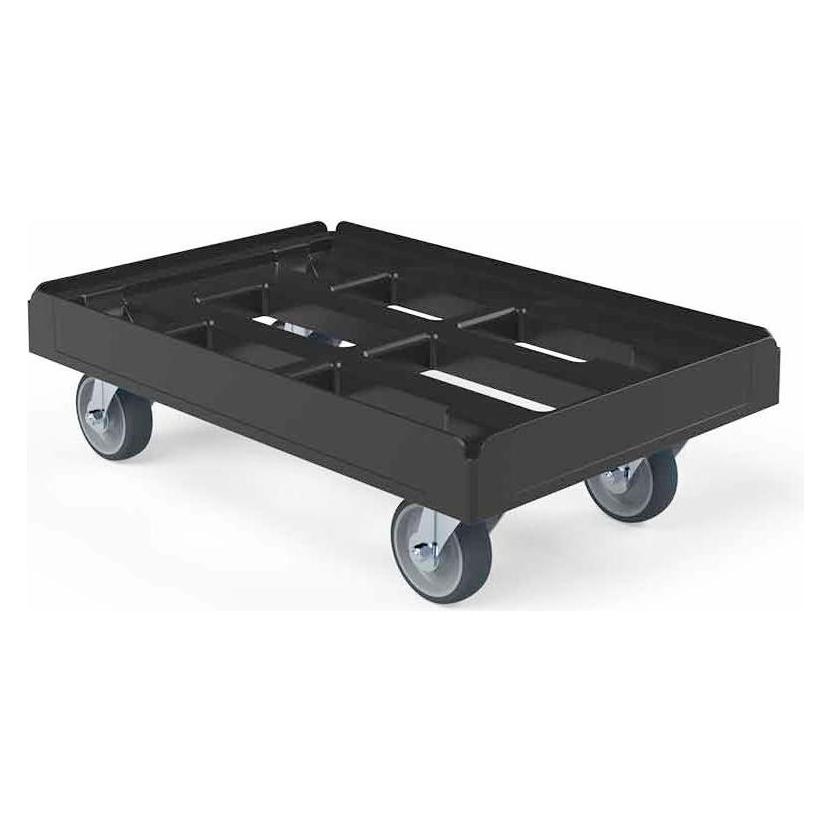 eurokraft basic Transportroller, schwarz (300 kg) (E55O00RC9005SS029)