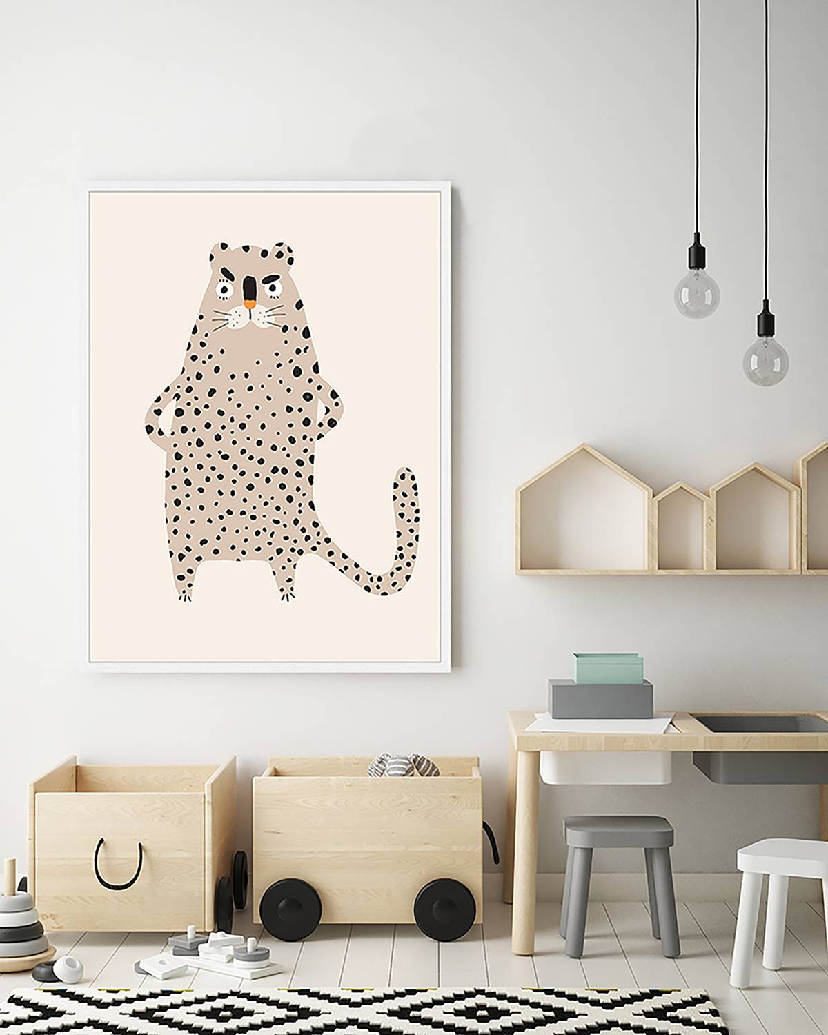 home24 Afbeelding Pissed wanddecoratie met dierenprint in meerdere kleuren, 63 x 83 cm