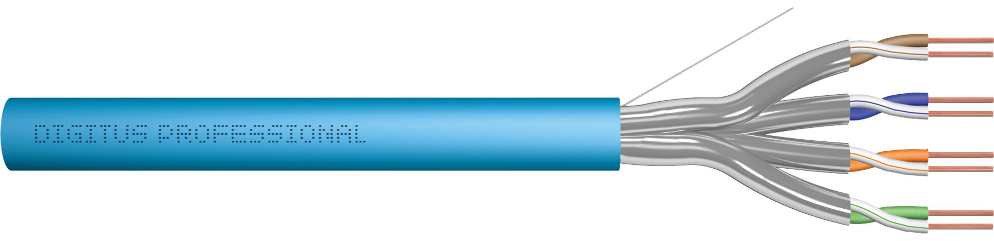 Digitus CAT 6A U/FTP Datenkabel - Verlegekabel, 500 m, Simplex, Eca, 500 m, Cat6a, U/FTP (STP), Hellblau