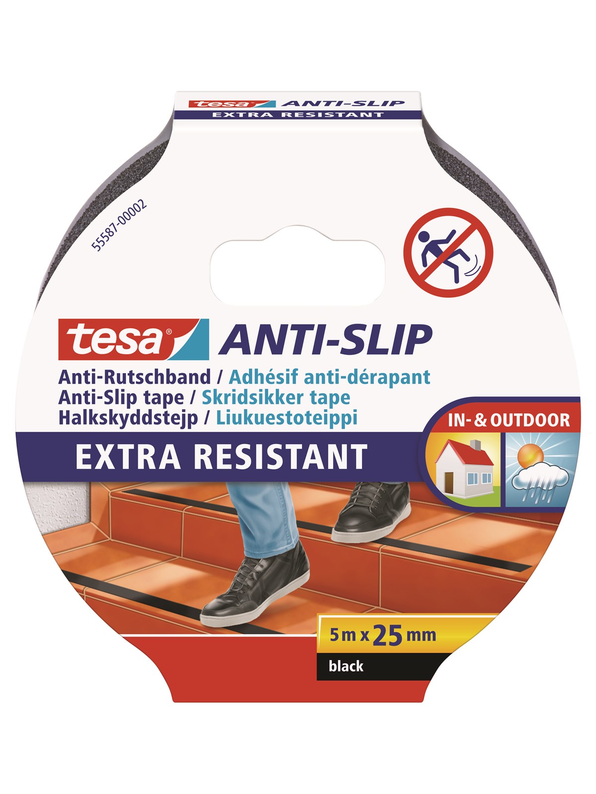 tesa Anti-Rutsch Bad & Dusche schwarzes Band