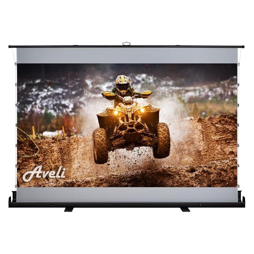 Aveli PREMIUM plátno, floor up manual, black, 221x124(16:9) 100" (100", 16:9) (XRT-00290)
