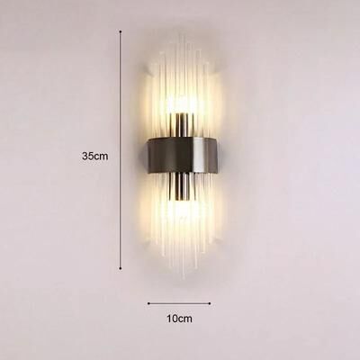 Useful Little Things Luxury Gold LED Wall Sconce Lamp For Bedroom, Living Room, And Staircases c 13.78 In Black warm White (2700 3500k)