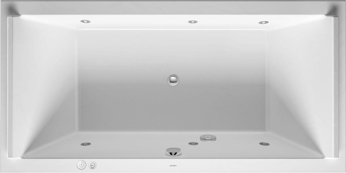 Duravit Whirlwanne Starck 200x100cm, Jet, EB-Version, 2 RS, we.