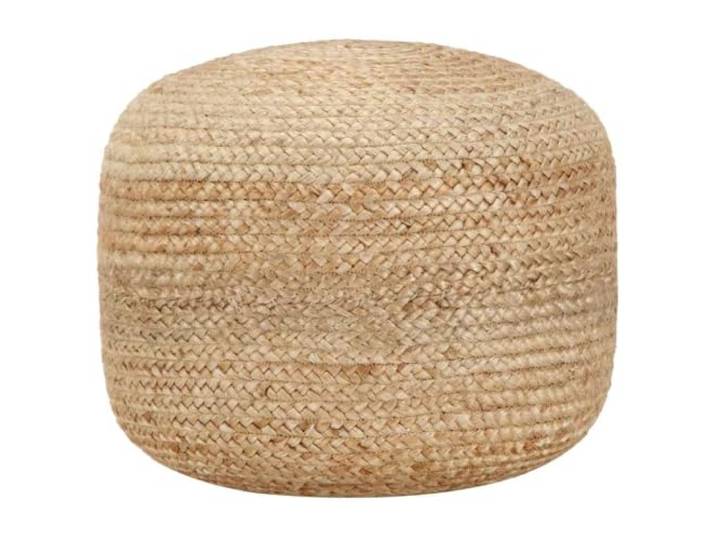 HFXHIJXQ Handgefertigter Sitzpuff 45x30cm Jute Fußhocker Hocker Handgeflochtener Strickpouf aus Naturjute mit EPS-Perlen für Wohnzimmer und Schlafzimmer, ideal als Beistellhocker.