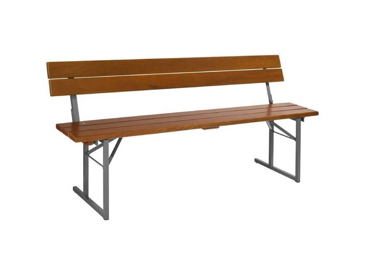 VEGA Outdoor Sitzbank Expose 180x46x81 cm (BxTxH); Sitz nussbaum, Gestell anthrazit