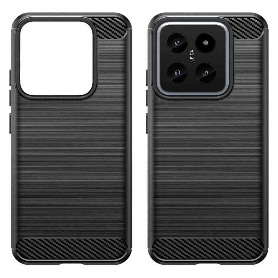 Cover-Discount Xiaomi 14 - Metall Carbon Look Hülle schwarz (Xiaomi 14) (660167073A)