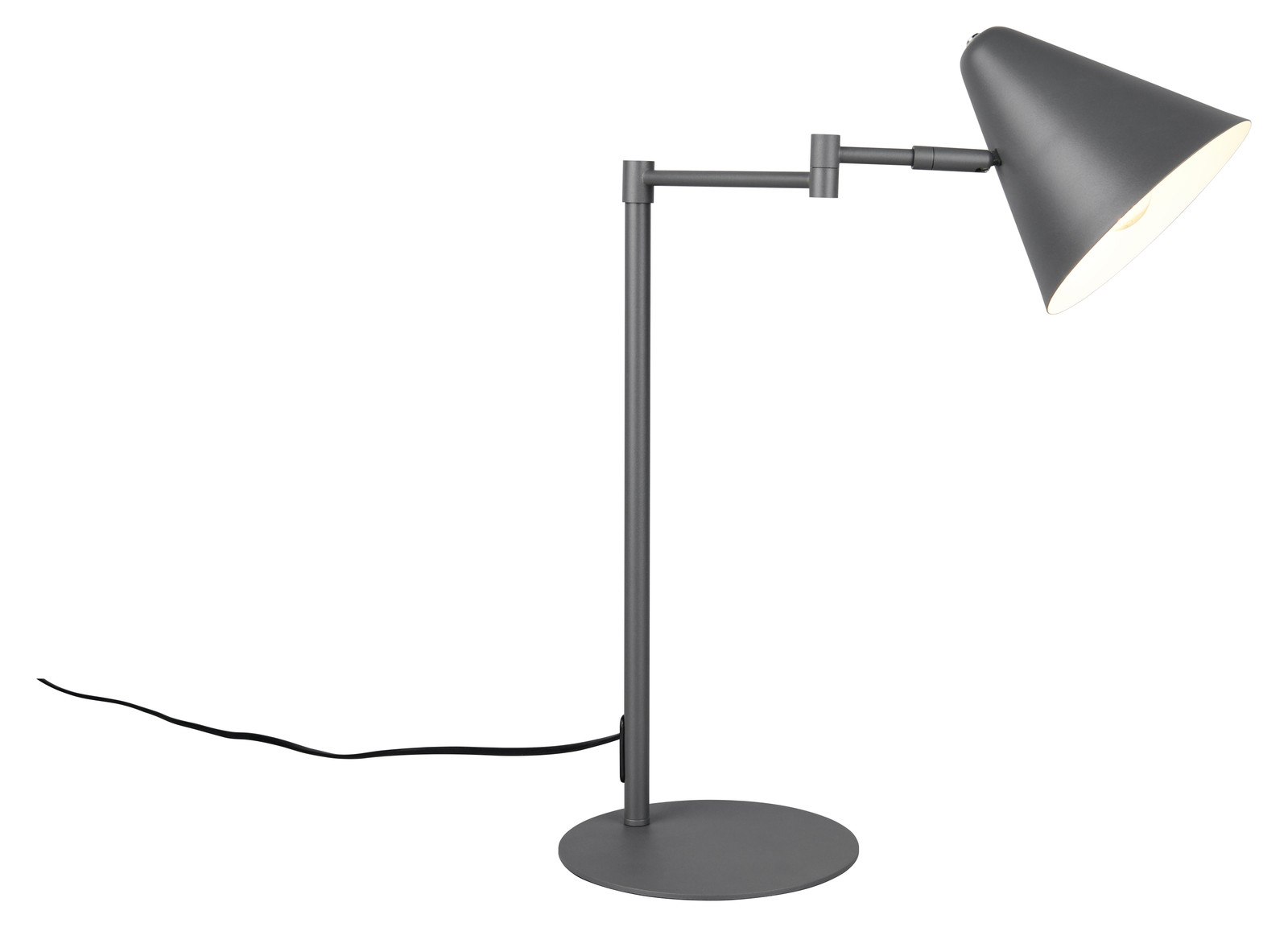 Trio Cosima Design tafellamp grijs metaal E14