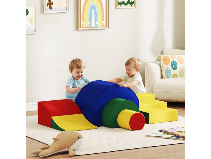 AIYAPLAY Parcours Motricité Bébé 5 Briques Mousse Multicolore