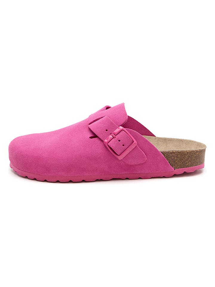 billowy Leder-Clogs in Pink - 39