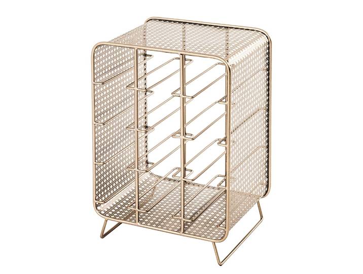 Porte-bouteille Massillon Acier verni Doré/Doré 30 x 46 x 24cm