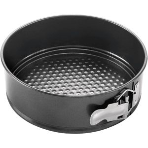 Metaltex Backform Superior 220602038 mit Flachboden, aus Stahl, Ø 20 cm, schwarz, antihaftbeschichtet, Springform