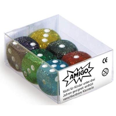 Würfel Glitter W06 Set gemischt (Spiel-Zubehör)