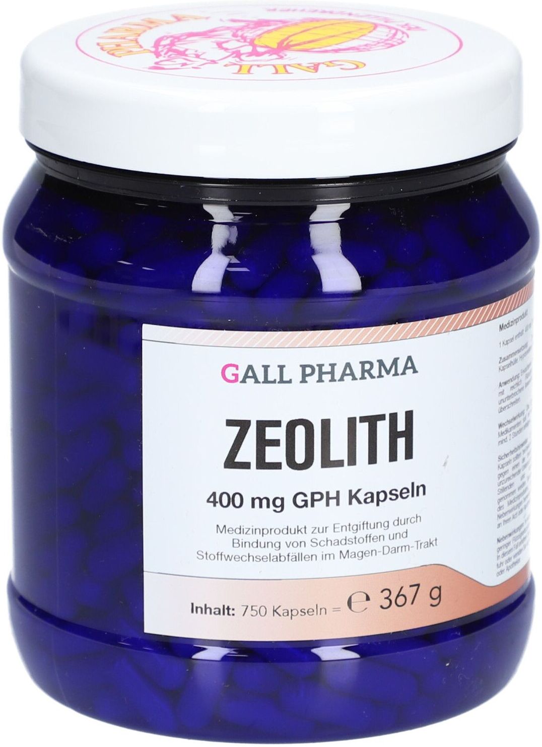 GALL PHARMA Zeolith 400 mg GPH Kapseln 750 St