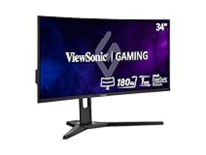 ViewSonic VX3418-2KPC Moniteur VA 34 QHD, incurvé 1500R, 144hz, 1ms MPRT, Adaptive Sync, 2 HDMI, 2 DisplayPort, haut-parleurs, pied ajustable en hauteur