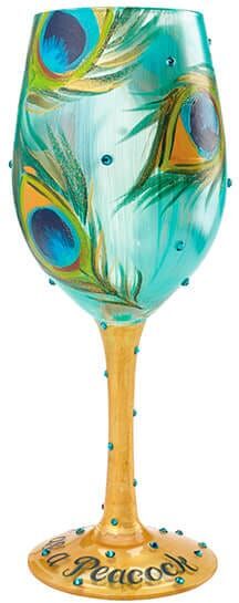 Lolita Pretty as a Peacock Wine Glass