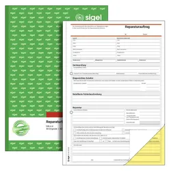 SIGEL Erfassung der Reparatur, Formularbuch