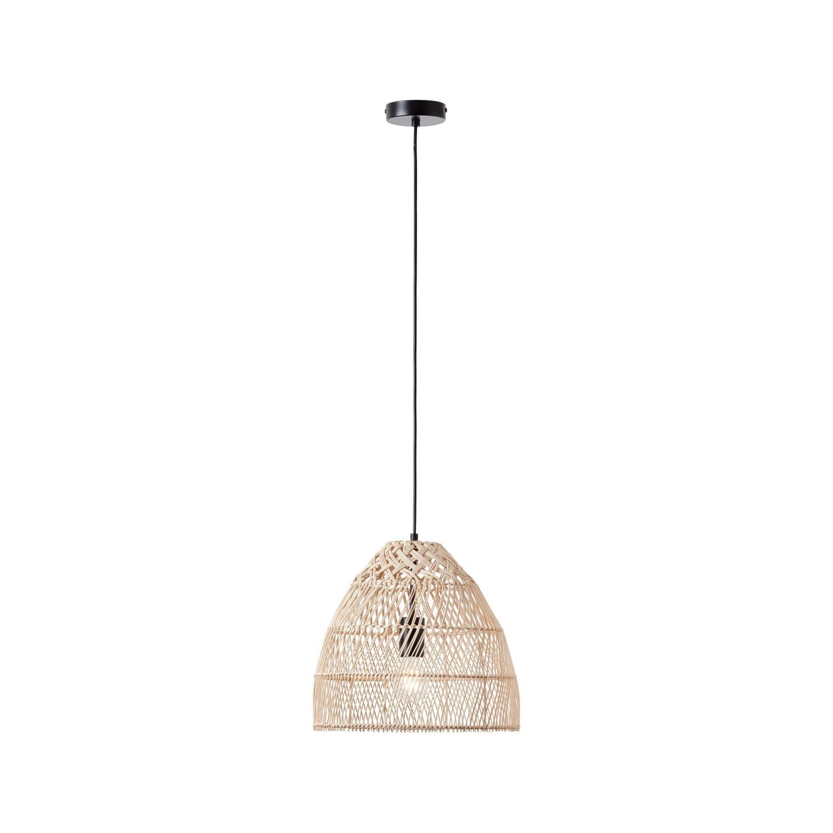 BRILLIANT Lampe, Minster Pendelleuchte 35cm natur/weiß, 1x A60, E27, 25W, Kabel kürzbar / in der Höhe einstellbar