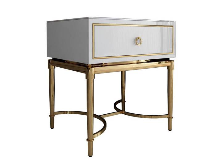 JVmoebel Beistelltisch Eleganter Nachttisch aus hochwertigem Material mit Ablagefläche (Beistelltisch), Made in Europa