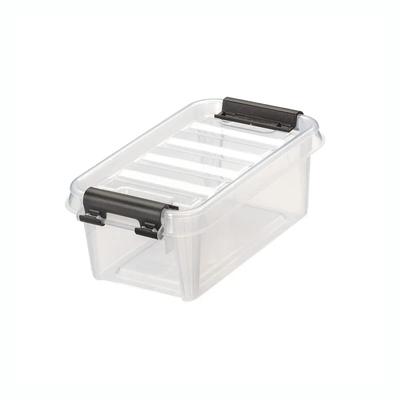 Orthex SmartStore Classic Aufbewahrungsbox 0,3 Liter, 15x9x6 cm, Transparent, mit Deckel & Clips, Lebensmittelecht, Stapelbar