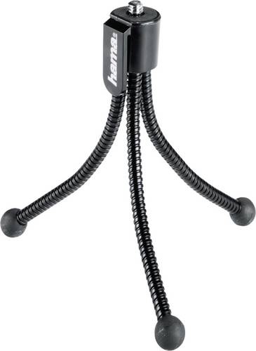 Hama Flexi M Ministativ 1/4 Zoll Arbeitshöhe=7 - 10cm Schwarz Für Smartphones und GoPro