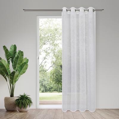 Gardine "Eleonora", weiß (sanftes weiß), B:140cm H:245cm, Polyester, HOME LIVING BY GERSTER, Gardinen, Gardine, SB-Ösenschal "Eleonora"