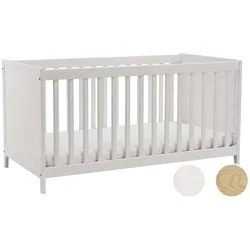 INFANSKIDS »Solvita« Babybett 60x120 cm / weiss gewachst