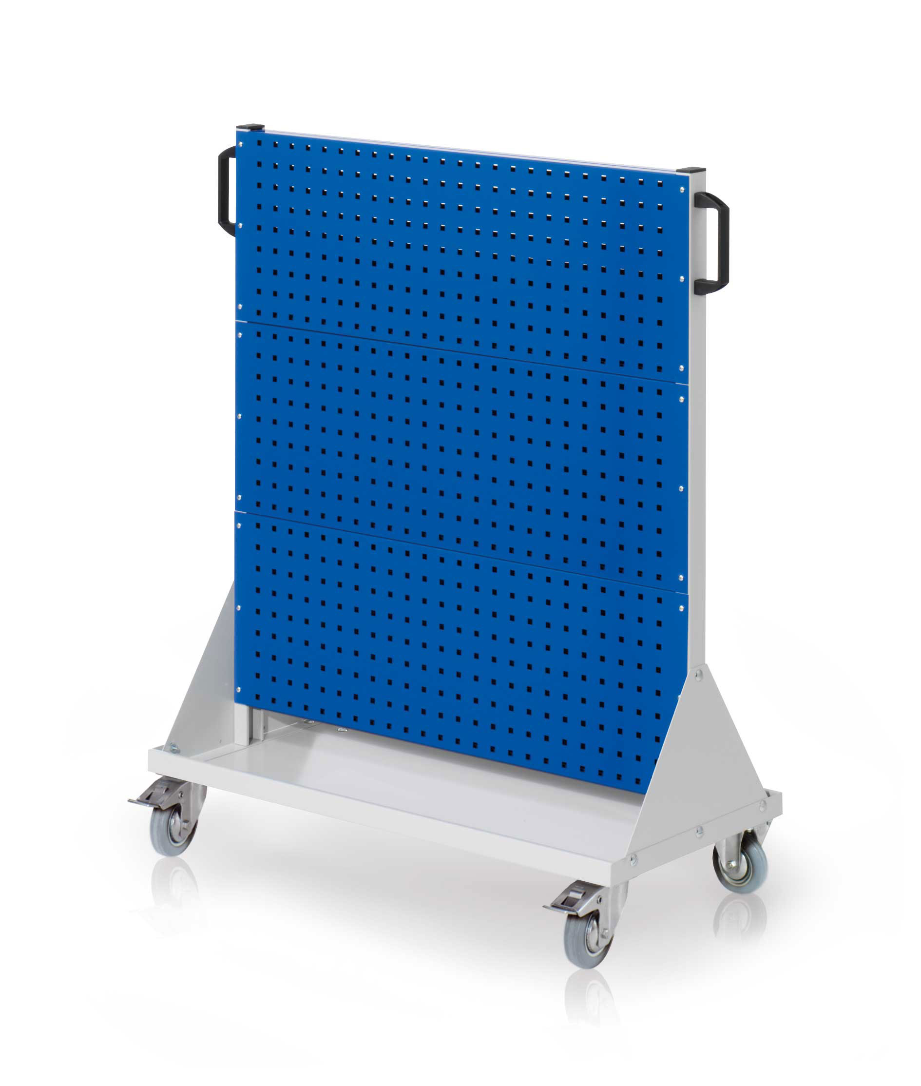 Kappes Systeme Kappes RasterMobil® mobiler Arbeitsplatzschrank Größe #3 1230x1000x500mm 6 Lochplatten - enzianblau