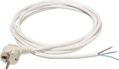 AS Schwabe 70800 Strom Anschlusskabel Weiß 10.00m