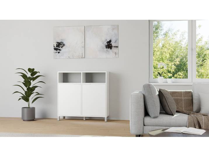 Kommode weiß MDF Beschichtet MDF Weiß matt