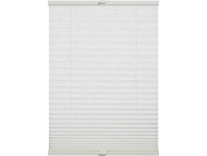 Plissee Marla, mit Bohren, blickdicht, Leinen-Optik , weiss (weiß), B:60cm H:130cm, Obermaterial: 100% Polyester, SCHÖNER WOHNEN-KOLLEKTION, Plissees, Plissee, verschraubt, mit Leinen-Optik