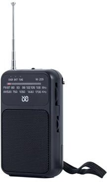 LightInthebox Mini Portable AM FM Radio, Pocket Size Transistor Radio with Analog Tuning, Telescopic Antenna, Built-in Speaker and Wrist Strap, Battery Powered Travel Radio for Hiking and Daily Use