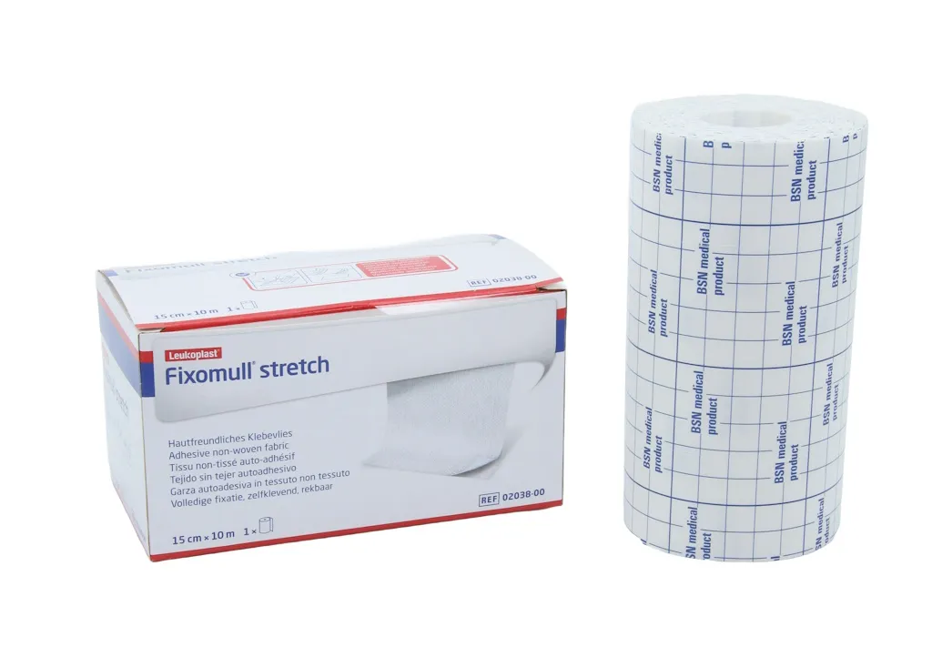 BSN medical - Essity Fixomull stretch, weißer Fixier-Verband, 20 cm x 10 mtr. 02039-00