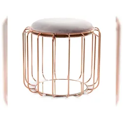 Kayoom Beistelltisch / Pouf Corette 100 Hellviolett / Rosé