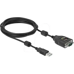 DELOCK 64154 - Adapterkabel USB auf RS232, 2,5 kV galvan. Trennung, 2 m