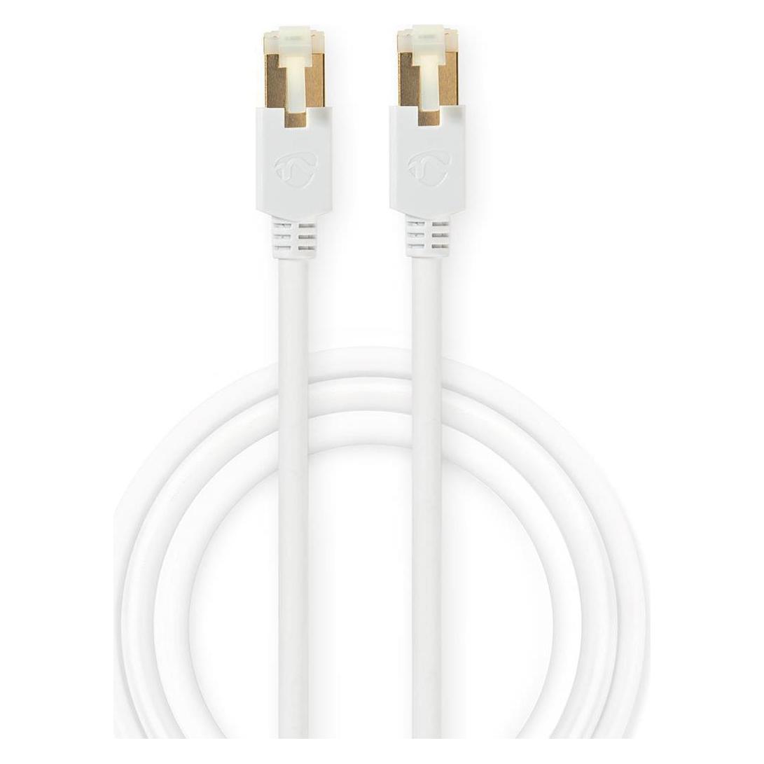 Nedis Cat 6 Kabel- RJ45 8P8C Stecker-- S/FTP- 20.0 m- rund- (S/FTP, CAT6, 20 m) (CCBW85221WT200)