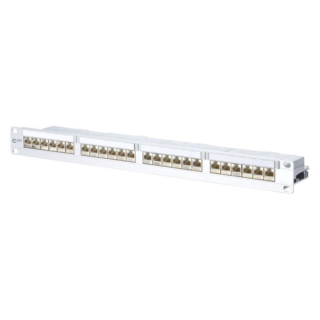 Metz Connect NETCOM 24-Port Panel E-DAT C6A 1HE modular Alu TN EDATC6A-MP24-mod (130856C-E-90)